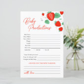 Aardbeienvoorspelling voor Baby shower (Staand voorkant)