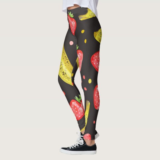 Aardbeienvrucht gepatterd | LEGGINGS (Links)