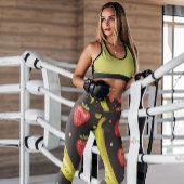 Aardbeienvrucht gepatterd | LEGGINGS