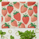 AARDBEIENVRUCHT THEEDOEK (Gevouwen)