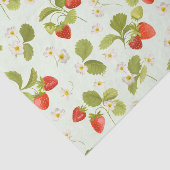 Aardbeienvruchten, bladeren en bloemen tissuepapier (Detail)