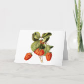 Aardbeienvruchten Botanische afbeelding Kaart (Voorkant)