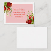 Aardbeienvruchten Hartelijk dank voor de kaarten Notitiekaartje (Voorkant / Achterkant)