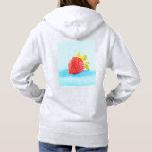 "Aardbeienvruchten" koetfoto. Bestel nu Hoodie (Achterkant)