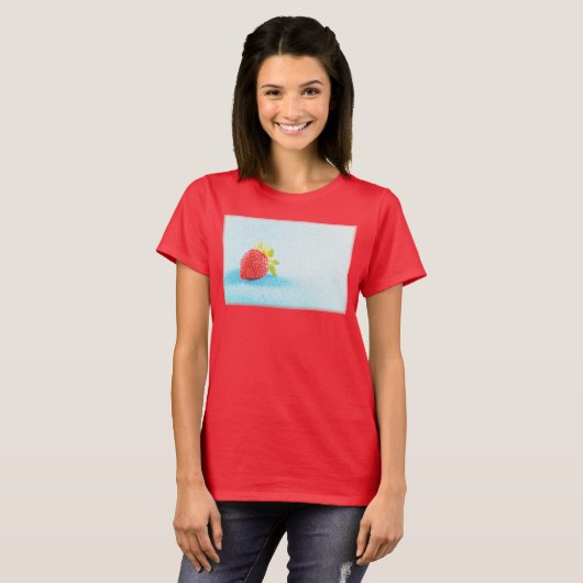 "Aardbeienvruchten" koetfoto. Bestel nu T-shirt (Voorkant volledig)