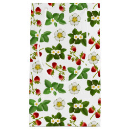 Aardbeienvruchten met bloemen klein cadeauzakje