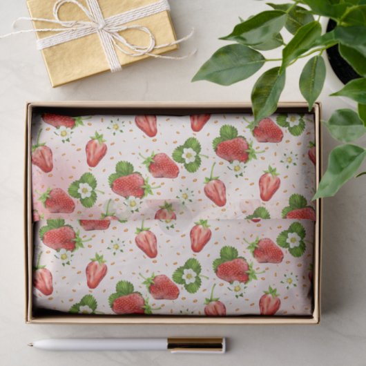 Aardbeienvruchten Tissuepapier (Geschenk)