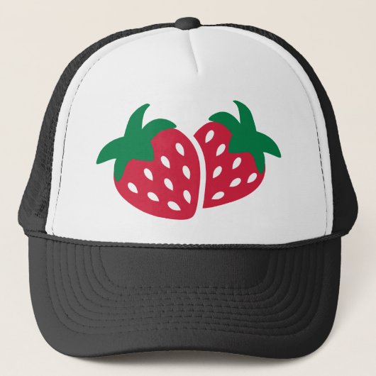 Aardbeienvruchten Trucker Pet (Voorkant)