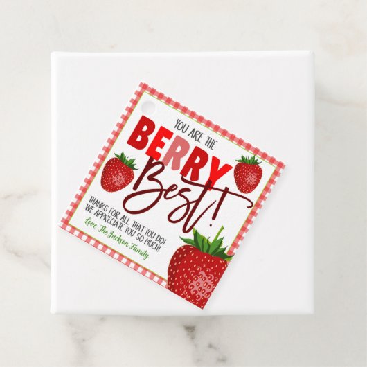 Aardbeienwaardering Gift Label (In situ)