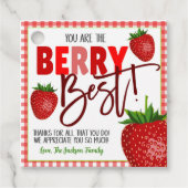 Aardbeienwaardering Gift Label (Voorkant)