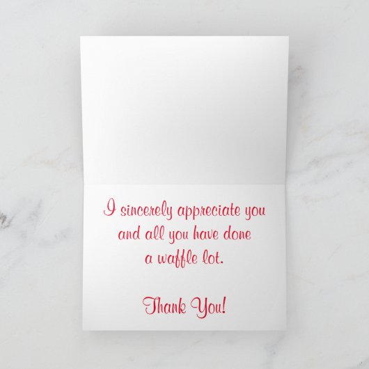 "Aardbeienwafel" Hartelijk dank Kaart (Binnen)