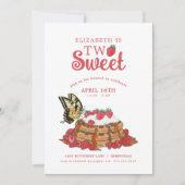 Aardbeienwafels vlinder | Twee lieve verjaardag Kaart (Voorkant)