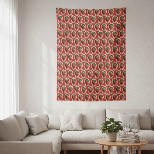 aardbeienwandtapijt wandkleed