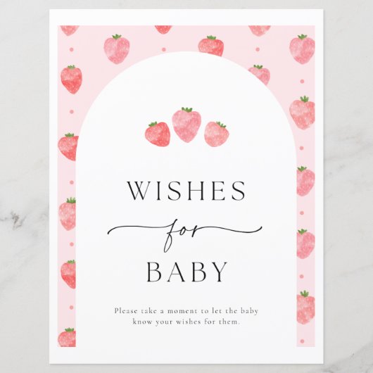 Aardbeienwensen voor Baby Sign (Voorkant)