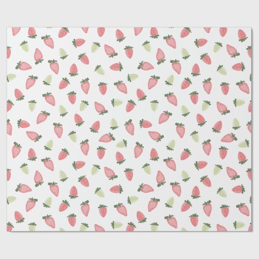 Aardbeienwerpen Cadeaupapier (Vlak)