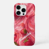 Aardbeienwervel Bliss iPhone Hoesje (Achterkant)