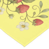 Aardbeienwijn met bloemen korte tafelloper (Hoek)