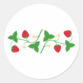 Aardbeienwijn Ronde Sticker (Voorkant)