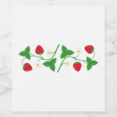 Aardbeienwijn Wijn Etiket (Enkel label)