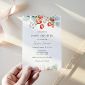 Aardbeienwijnstokken bessenzoet Baby shower Kaart