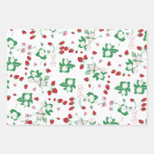 Aardbeienwijnstokken die Document Bladen verpakken Inpakpapier Vel (Voorkant 3)