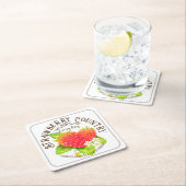 Aardbeienwit Kartonnen Onderzetters (Insitu)