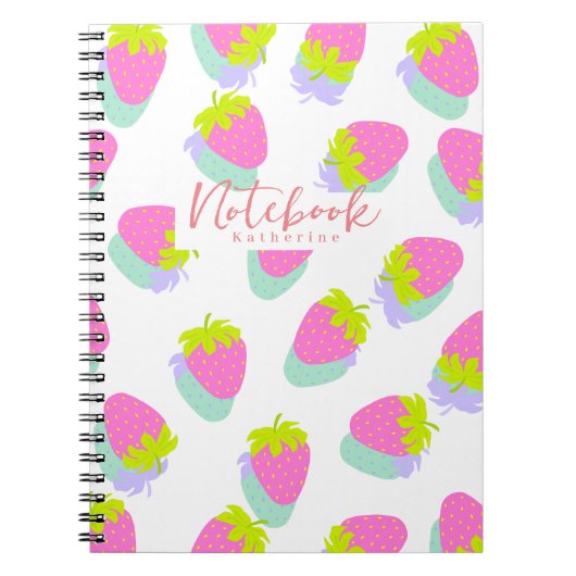 Aardbeienwit Notitieboek (Voorkant)