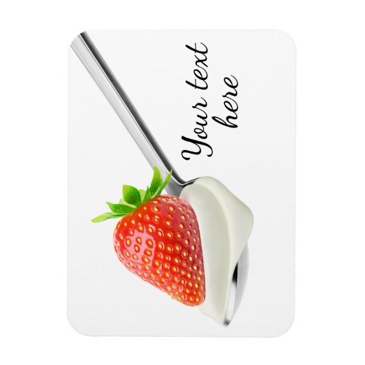 Aardbeienyoghurt Magneet (Verticaal)