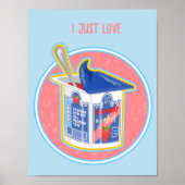 Aardbeienyoghurt Poster (Voorkant)