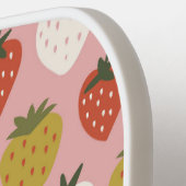 Aardbeienzaad Gepersonaliseerde Pickleball Paddle (Links Detail)