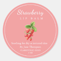 Aardbeienzalf / balsem Label