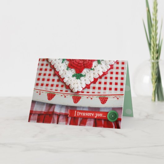 aardbeienzegeningen - "I Treasure You" Kaart (Voorkant)