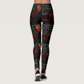 Aardbeienziel zwart leggings (Achterkant)