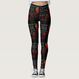 Aardbeienziel zwart leggings
