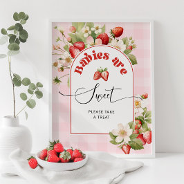 Aardbeienzoet baby Baby's zijn zoet Poster