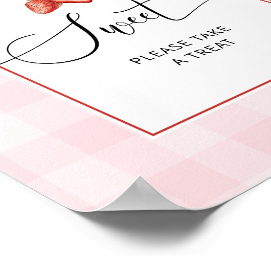 Aardbeienzoet baby Baby's zijn zoet Poster (Hoek)