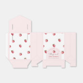 Aardbeienzoet baby shower bedankdoosjes (Uitgevouwen)