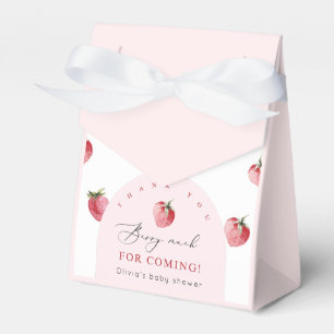 Aardbeienzoet baby shower bedankdoosjes