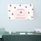 Aardbeienzoet baby shower spandoek (Beurs)