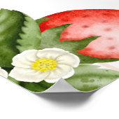 Aardbeienzoet baby shower welkomstbord poster (Hoek)