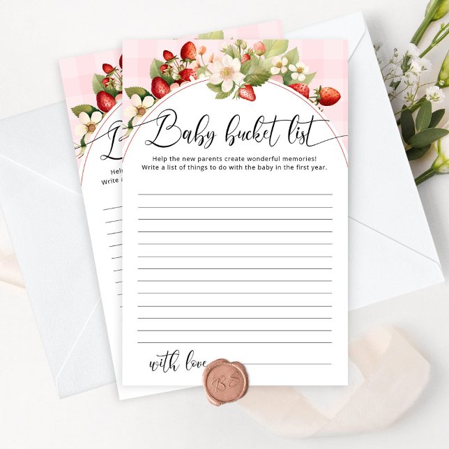 Aardbeienzoet baby thema baby-emmerlijst (Creator heeft geüpload)