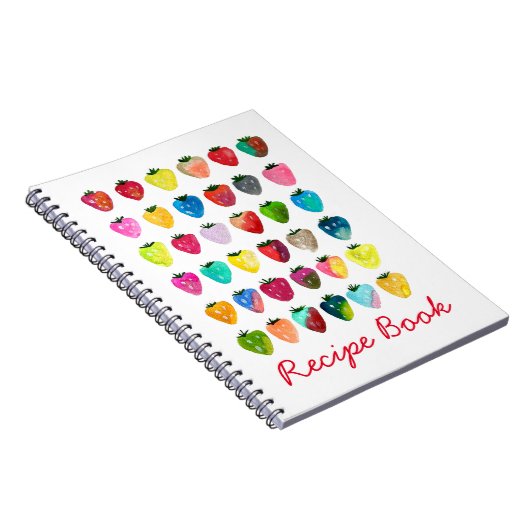 Aardbeienzoetheid Knap vruchtrecept Notitieboek (Rechterzijde)