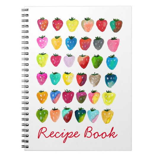 Aardbeienzoetheid Knap vruchtrecept Notitieboek (Voorkant)