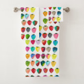 Aardbeienzoetheid waterverf schattige vruchten bad handdoek (Insitu)