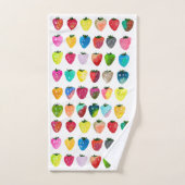 Aardbeienzoetheid waterverf schattige vruchten bad handdoek (Handdoek)