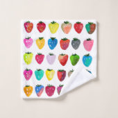 Aardbeienzoetheid waterverf schattige vruchten bad handdoek (Wasdoekje)