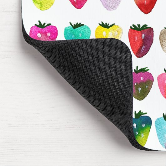 Aardbeienzoetheid waterverf schattige vruchten muismat (Hoek)