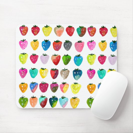 Aardbeienzoetheid waterverf schattige vruchten muismat (Met muis)