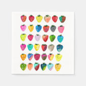 Aardbeienzoetheid waterverf schattige vruchten servet (Voorkant)