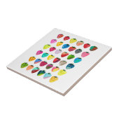 Aardbeienzoetheid waterverf schattige vruchten tegeltje (Zijkant)